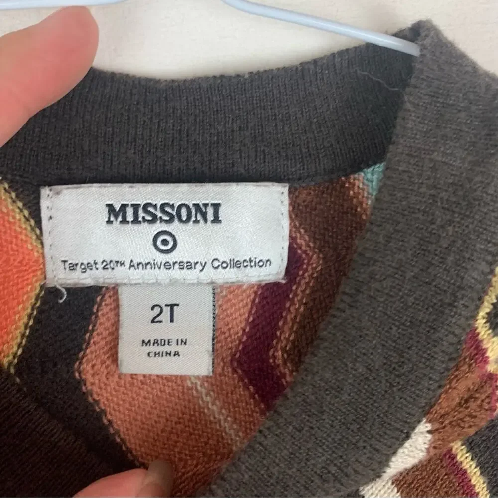 Missoni target size 2 t Kids iconic knit zig zag dress sleeveless match mom
